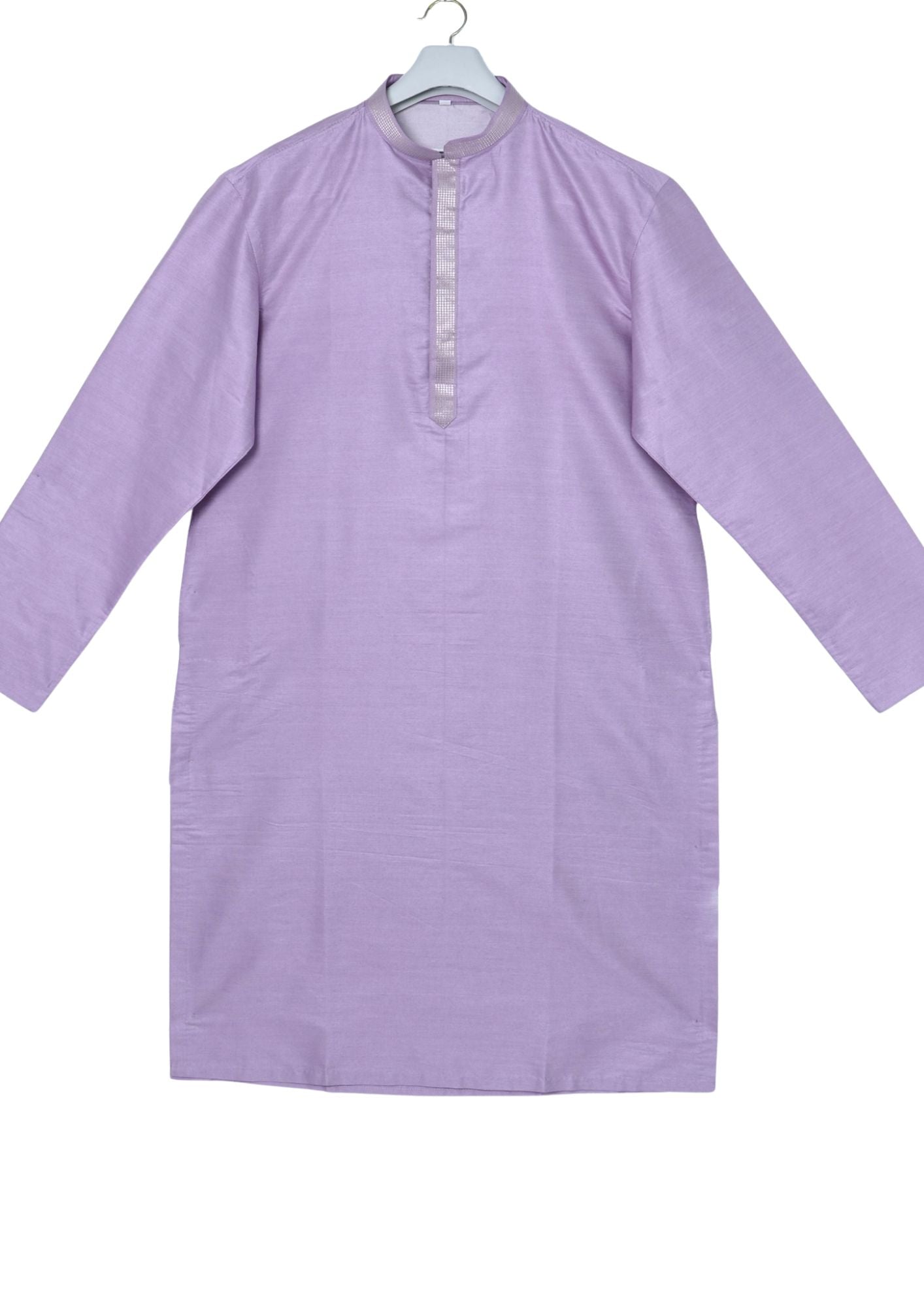 MJ 013C: Light Lavendar Banarasi Silk Kurta Payjama Jacket