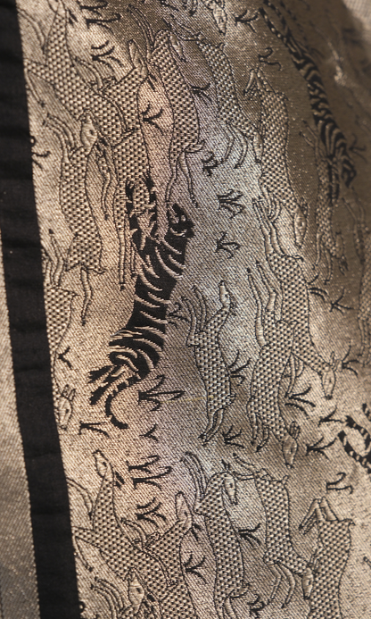 Premium Banarasi Silk Saree: Royal Bengal Tiger Design for Power & Grace