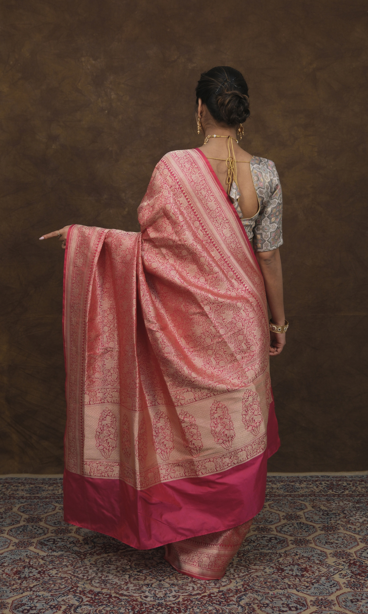 "VIRASAT 165" A Banarasi Brocade Masterpiece Saree - Where Nature Comes Alive