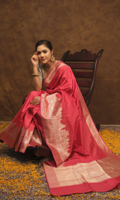 Banarasi Ghat Silk Saree Inspired by the Essence of Kashi