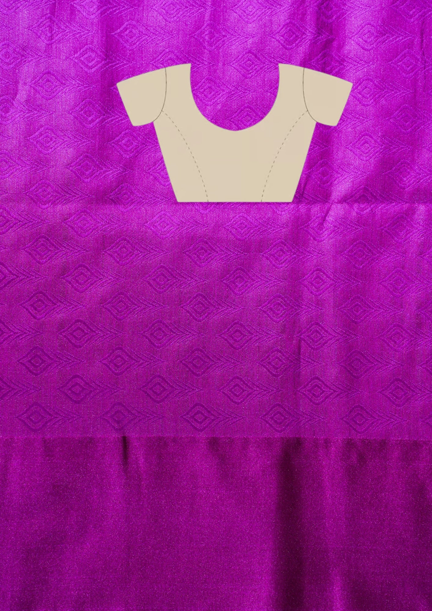"UTSAV BANARAS 229" Banarasi Magenta Raw Silk Saree With Silver Zari Peacock &amp; Tree Motifs