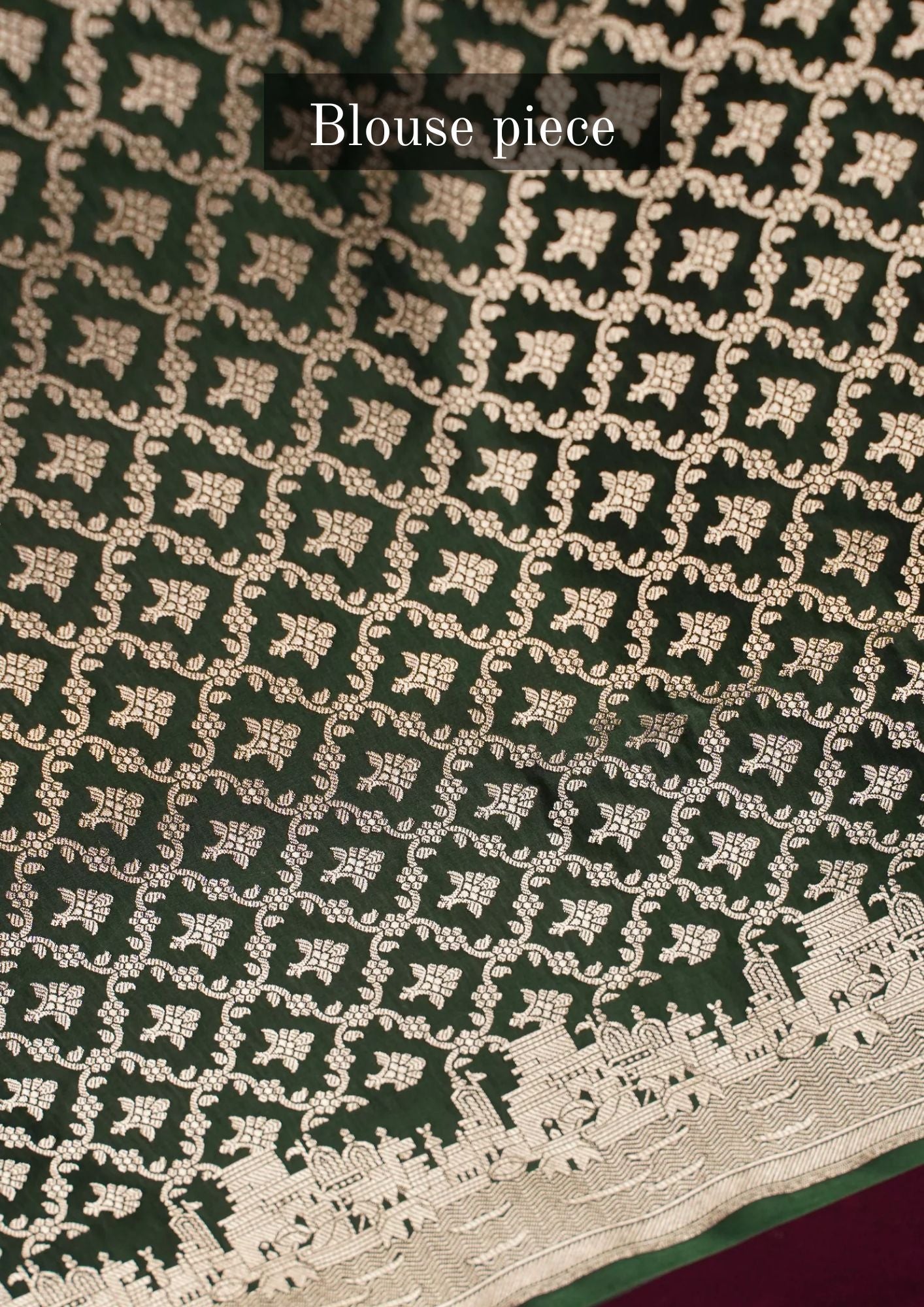 "WAAH BANARAS 055F" Banarasi Pure Mashru silk saree with Ghat Border