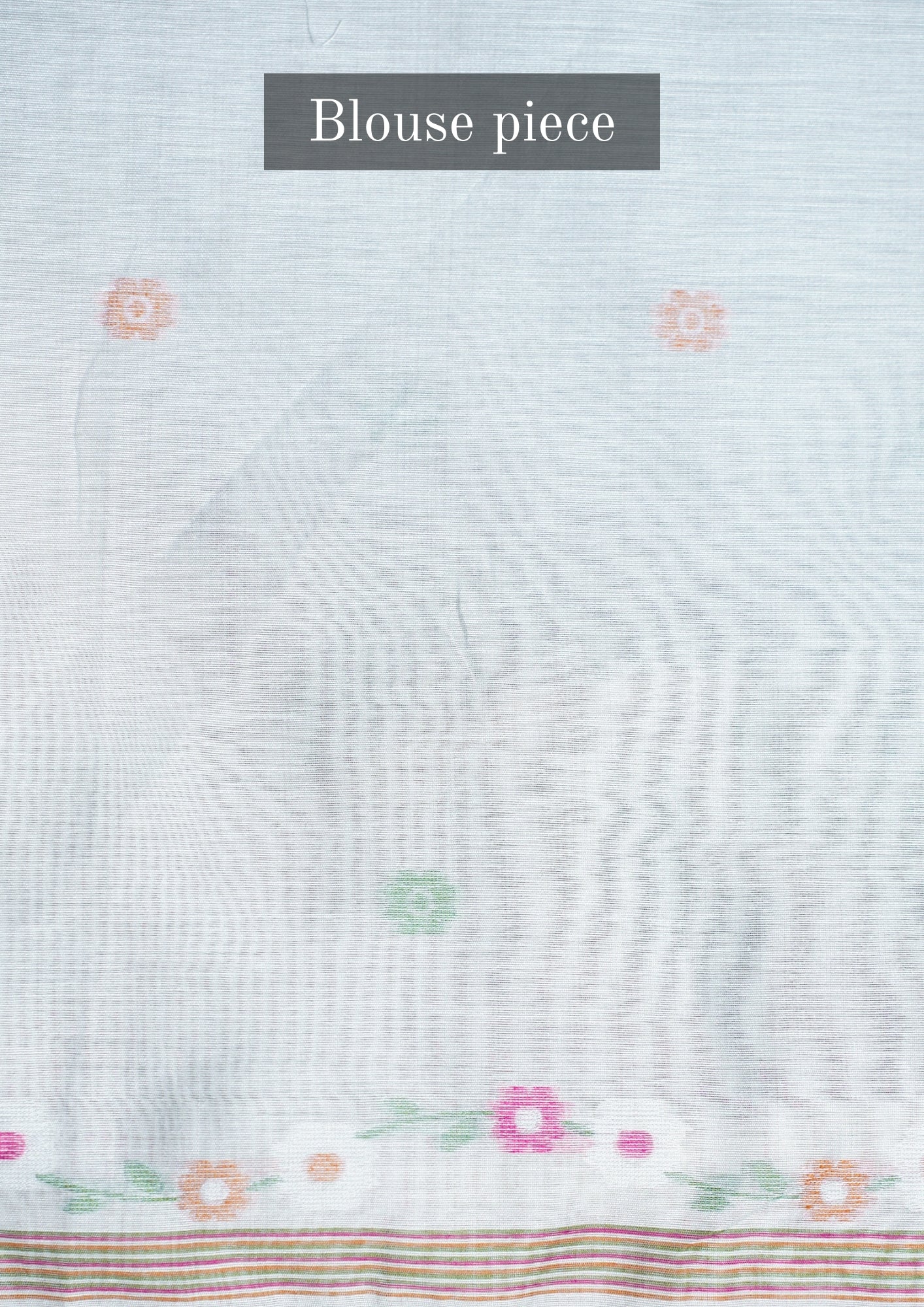 "UTSAV BANARAS 299" Banarasi Cream Chanderi Jamdani Silk Saree with Multi-Color Floral Pallu