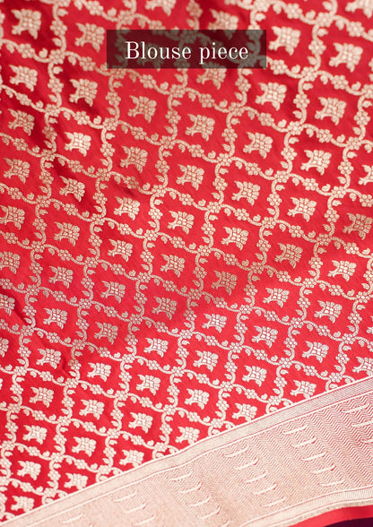 "WAAH BANARAS 055I" Banarasi Pure Mashru silk saree with Ghat Border