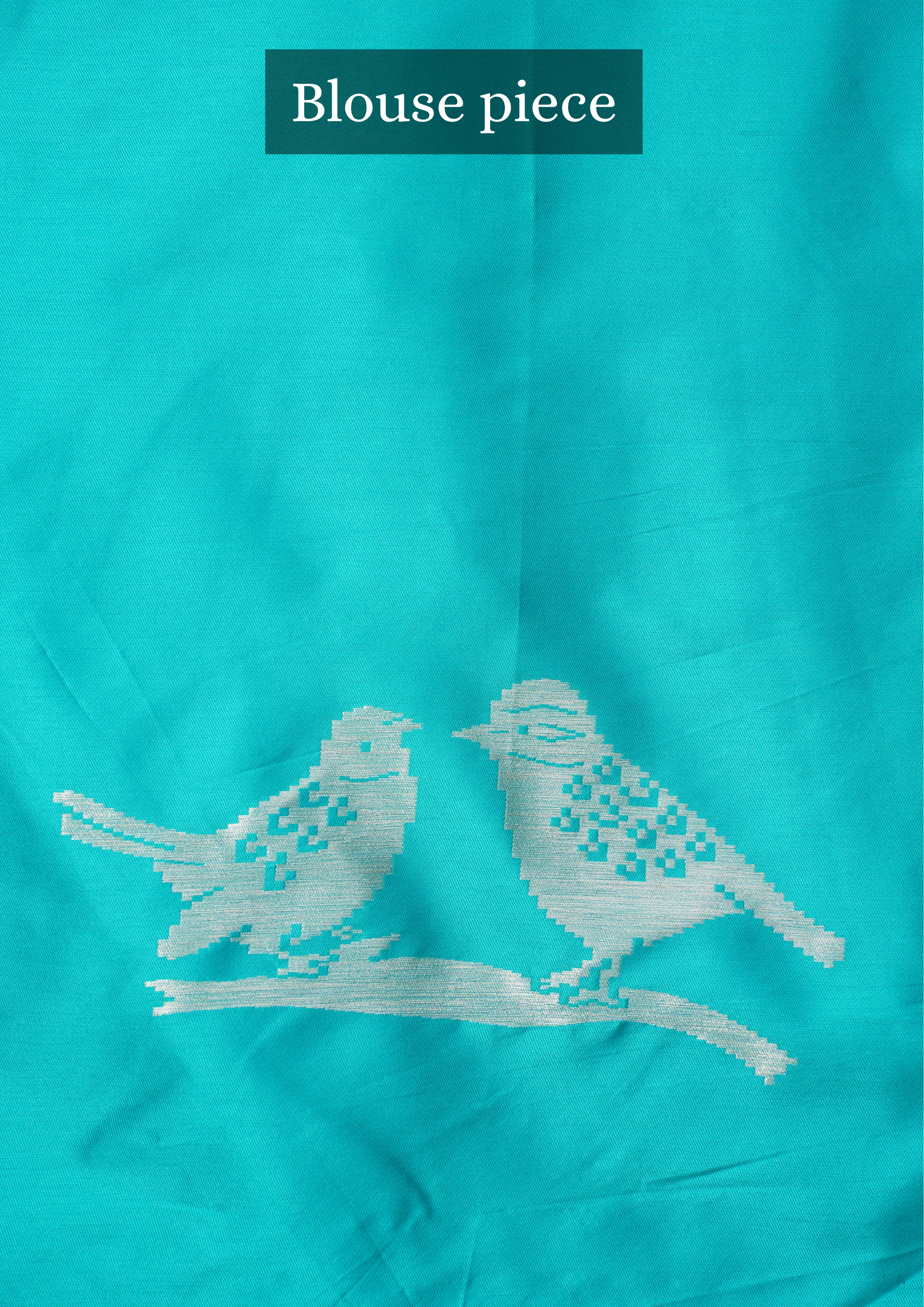 UTSAV BANARAS 215: Sea Green Banarasi Raw Silk Saree Elegant Bird Motif Weave