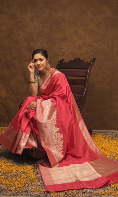 Banarasi Ghat Silk Saree Inspired by the Essence of Kashi