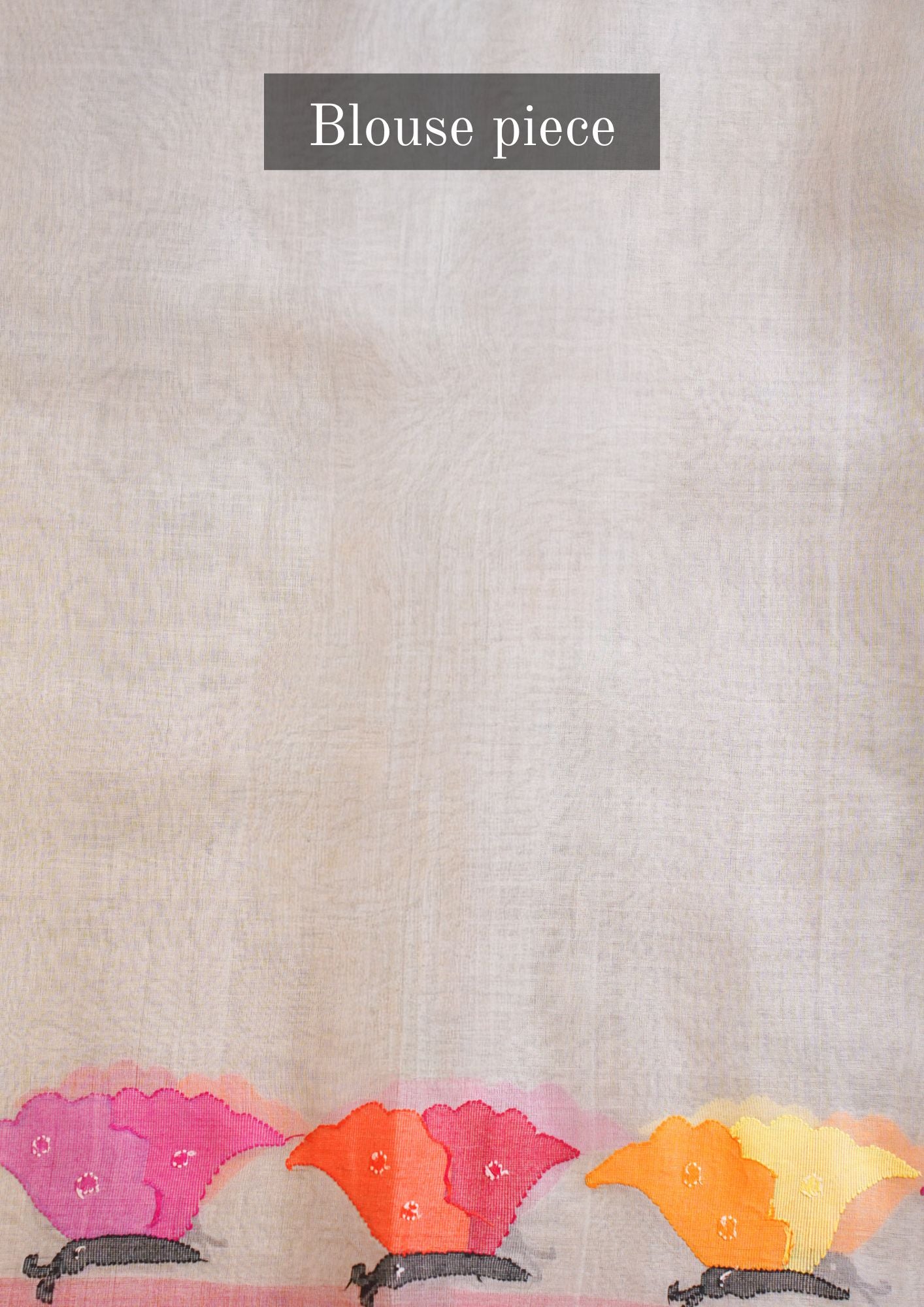 VIRASAT 331 : Pearl White Pure Muslin Jamdani Silk Saree with Kadua Meenakari – A Celebrity Masterpiece of Grace(Silk Mark Certified)