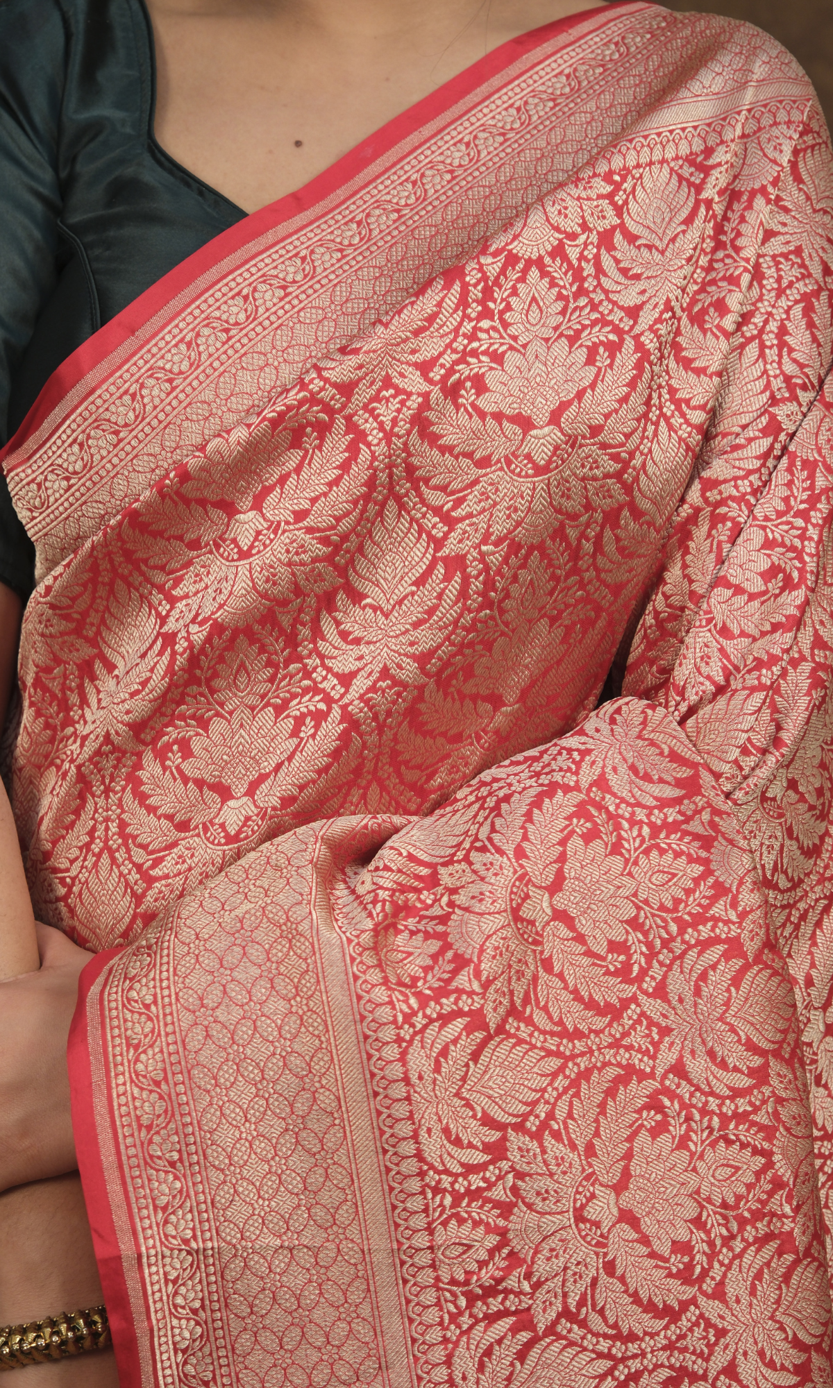 VIRASAT 017 : Pure Banarasi Handloom Silk Brocade Saree