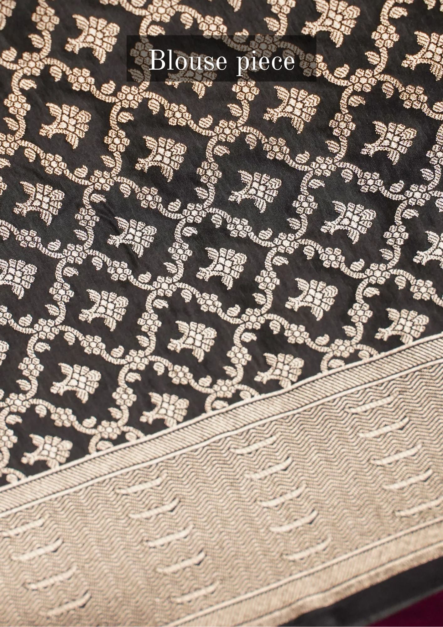 "WAAH BANARAS 055H" Banarasi Pure Mashru silk saree with Ghat Border