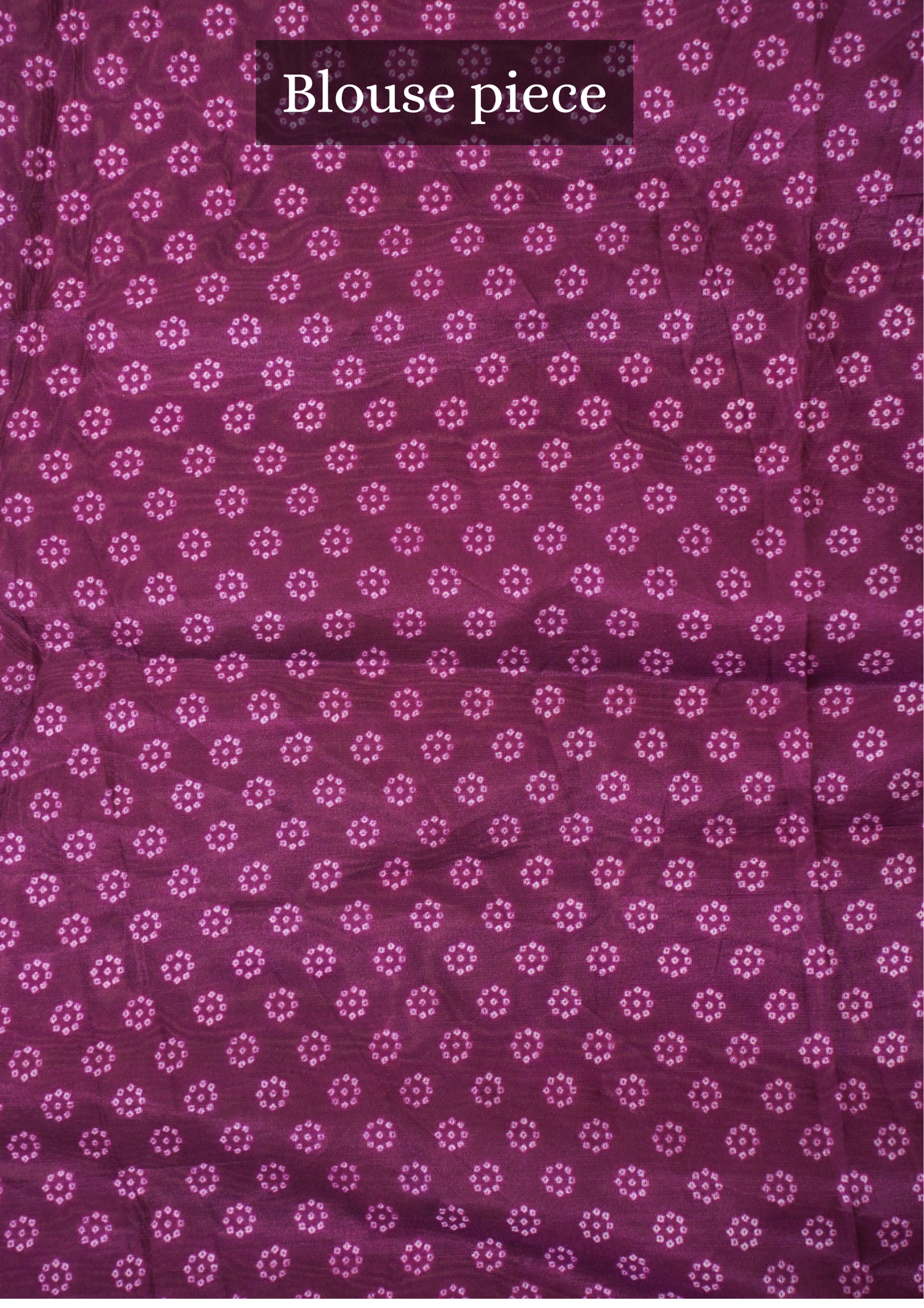 Waah Banaras 071 Creamy White &amp; Purple Malai Silk Saree with Chunari Mandala Print &amp; Zari Border