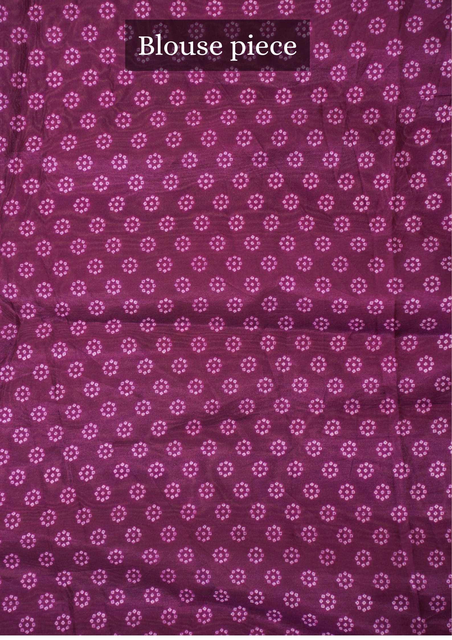 Waah Banaras 071 Creamy White &amp; Purple Malai Silk Saree with Chunari Mandala Print &amp; Zari Border