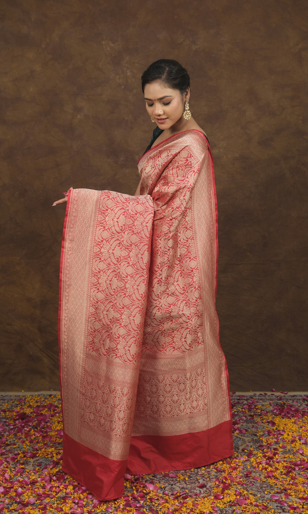 VIRASAT 017 : Pure Banarasi Handloom Silk Brocade Saree