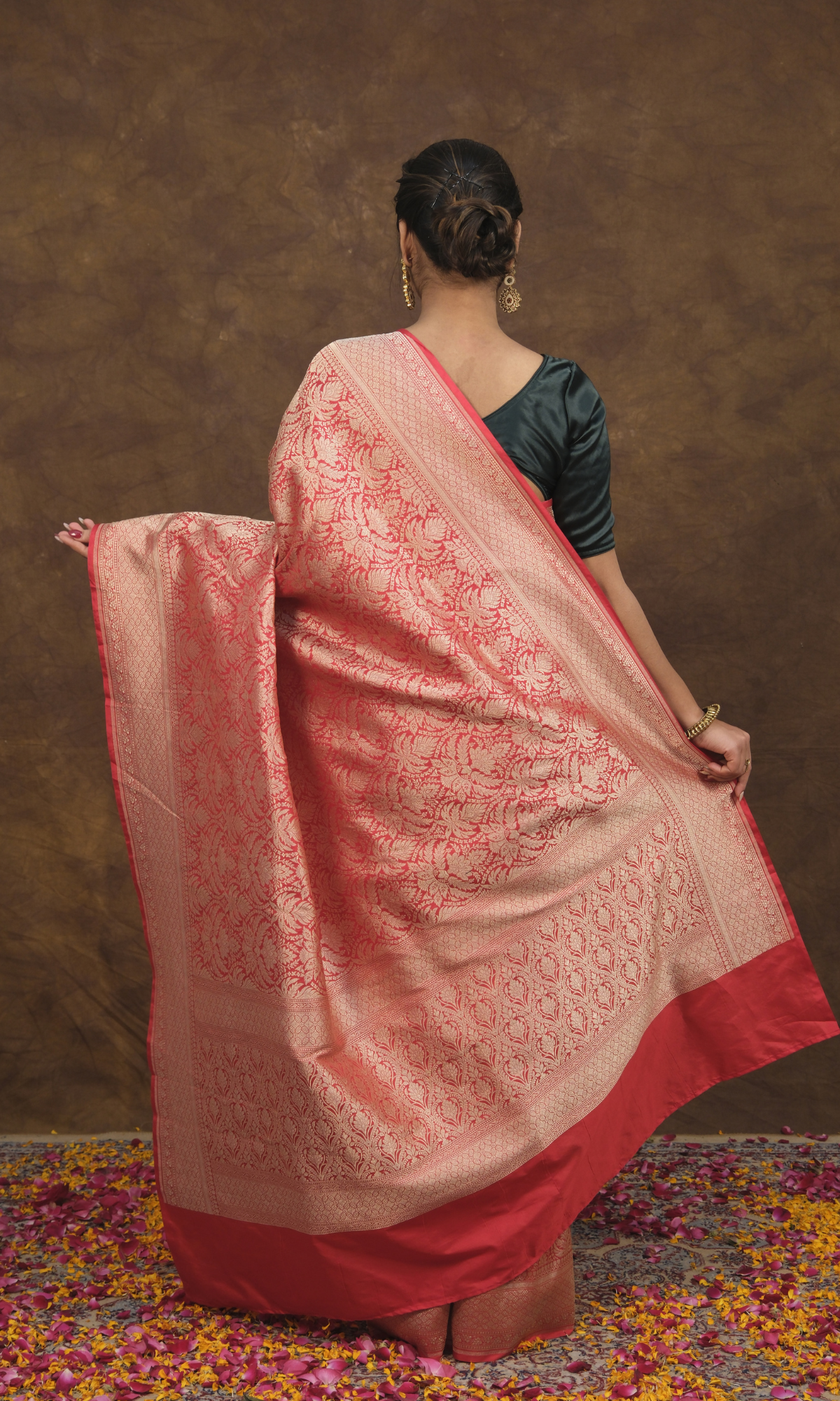 VIRASAT 017 : Pure Banarasi Handloom Silk Brocade Saree