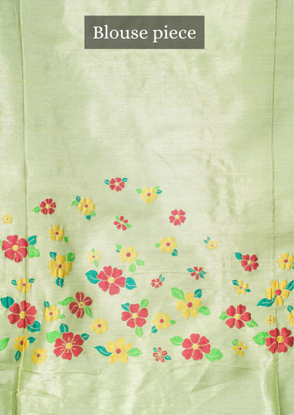 "UTSAV BANARAS 209" Light Green Banarasi Paithani Silk Saree With Peacock Motif