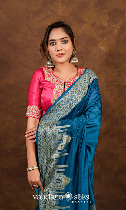 Wahh Taj Banarasi Soft Silk Saree: Symbol of Love