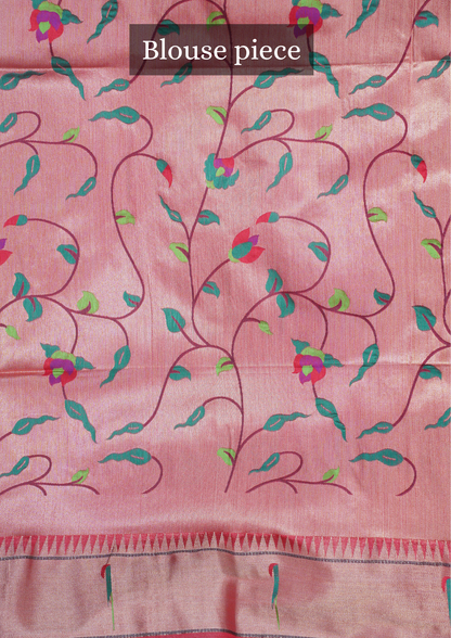 UTSAV BANARAS 205: Crimson Red Banarasi Paithani Silk Saree With Peacock Motif