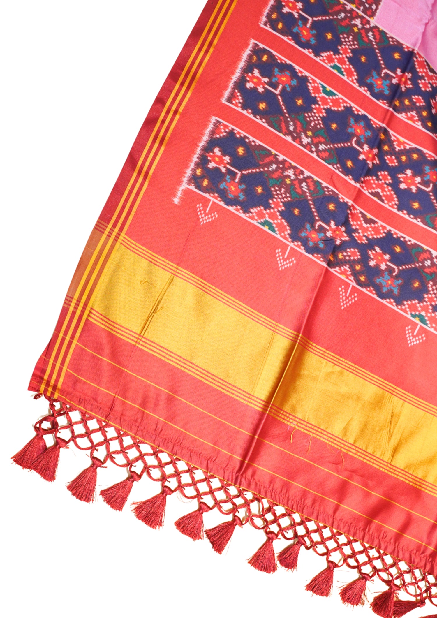 "UTSAV BANARAS 181" Banarasi Elegant Pink Ikat Patola Silk Saree