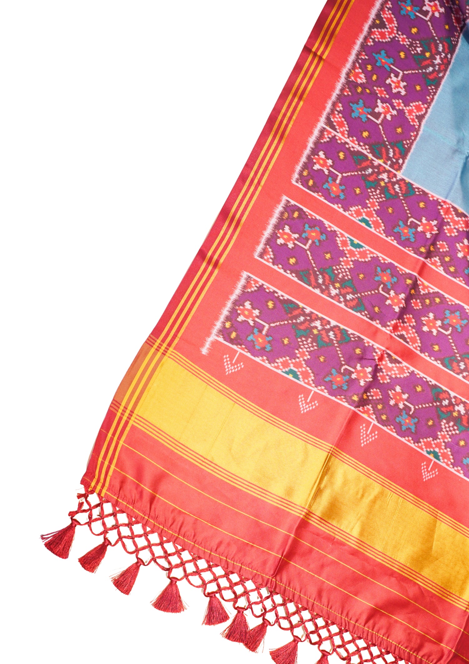 "UTSAV BANARAS 180" Banarasi Traditional Blue Ikat Silk Saree