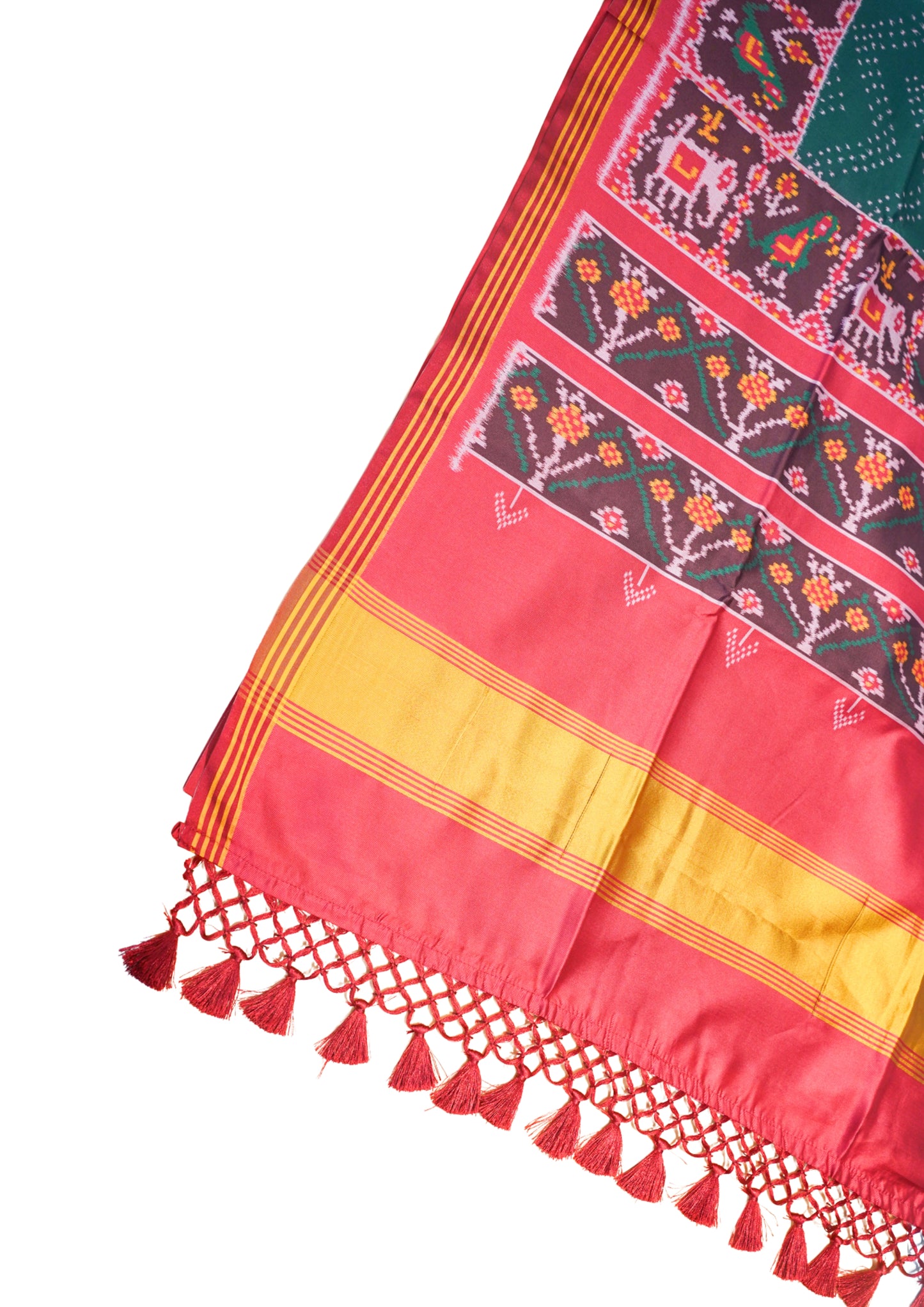 "UTSAV BANARAS 173" Banarasi Rich Green Patola Silk Saree