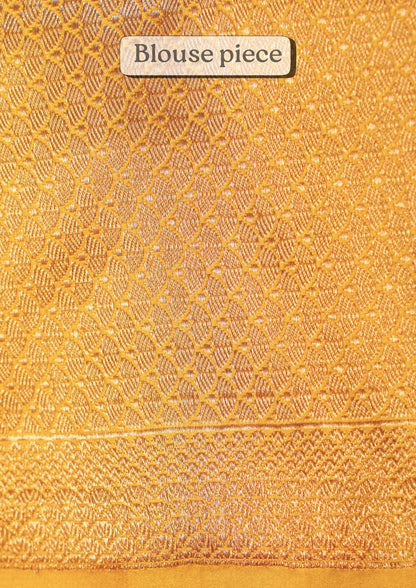 "Virasat 268" Banarasi Pure Satan Silk Kadwa Weave With Bengal Tiger Motive Saree