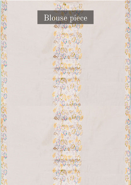 "SILK BANARAS 074" Pure Tissue Silk Center Design Saree