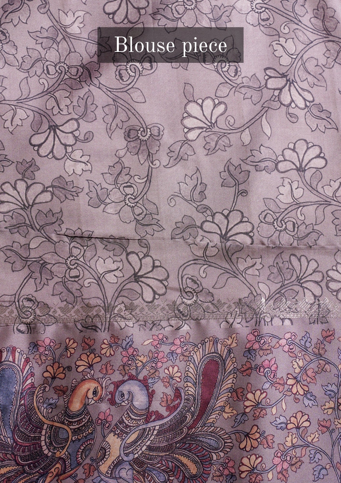 "UTSAV BANARAS 243" Banarasi Artistic Kalamkari Soft Silk Saree With Mythical Bird Motifs