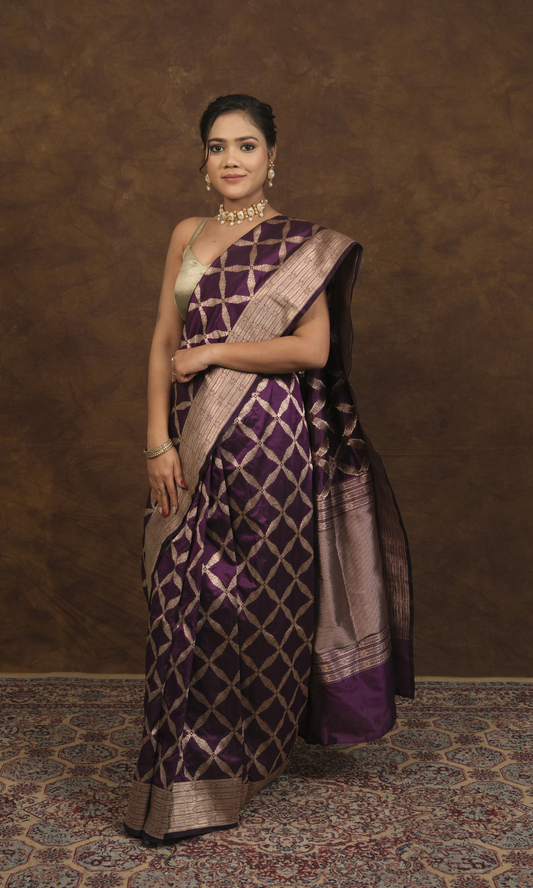 Samudra Lakshmi: Graceful Banarasi Malbari Silk Pattu Saree