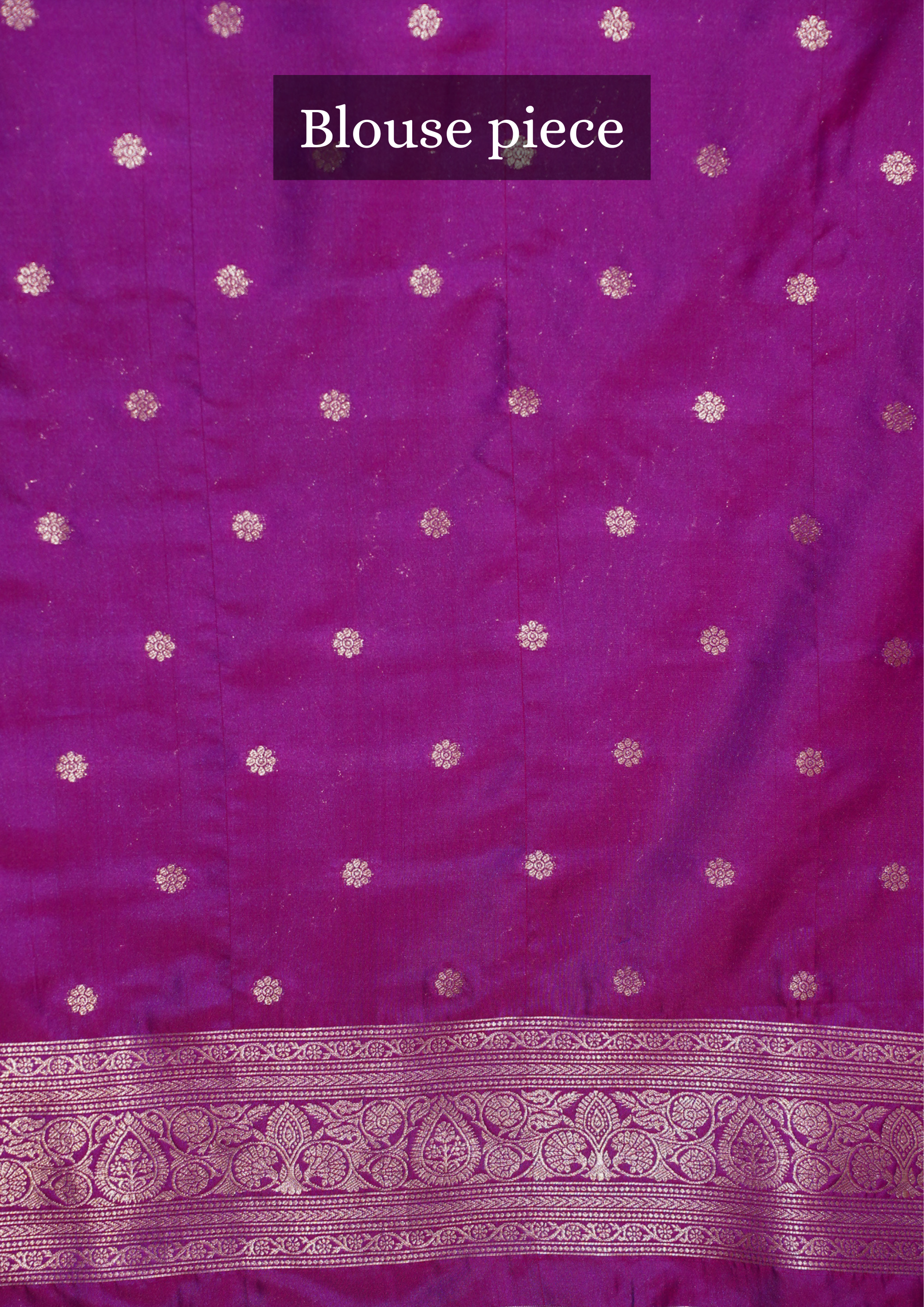 UTSAV BANARAS 311 Magenta Raw Silk Banarasi Saree with Zari Buti &amp; Bird Border