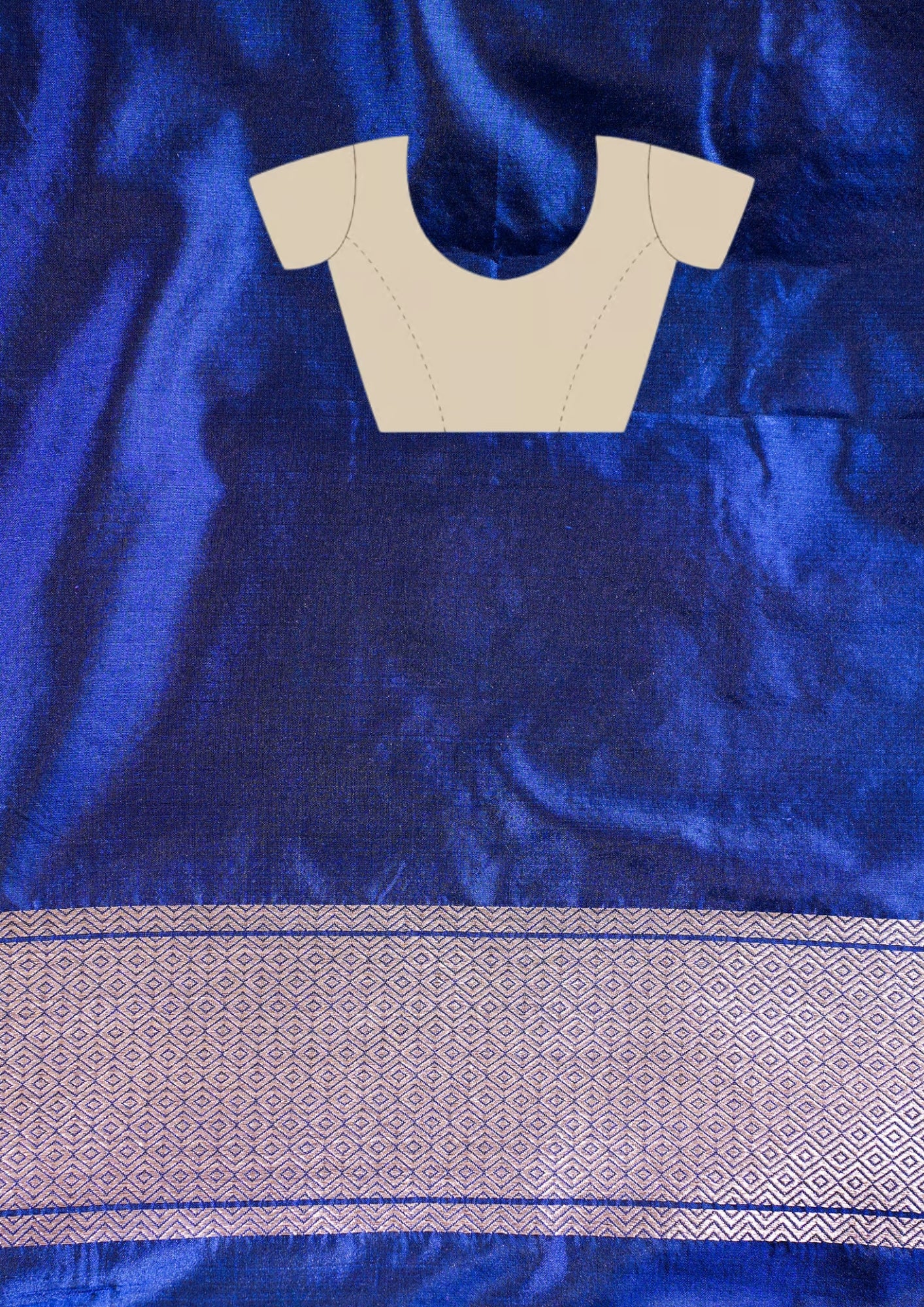 "VIRASAT 03A" Banarasi Royal Blue Pure Handloom Katan Silk Saree Featuring All Over Meenakari Buta Motifs (Celebrity Edition)