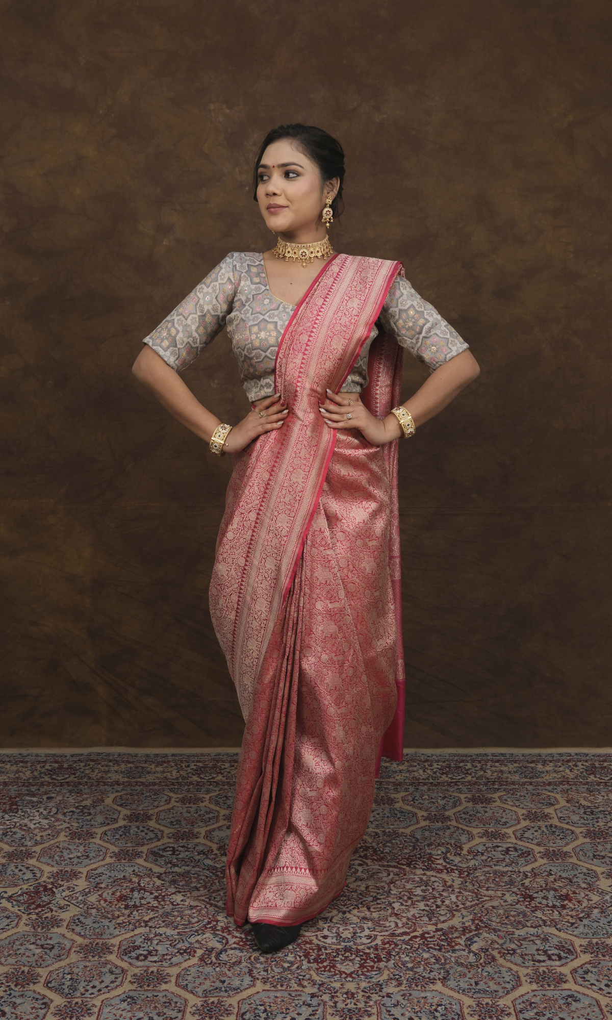 "VIRASAT 165" A Banarasi Brocade Masterpiece Saree - Where Nature Comes Alive