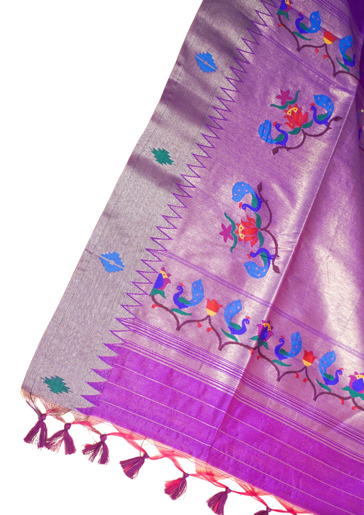 "UTSAV BANARAS 164" Banarasi Royal Purple Peacock Saree