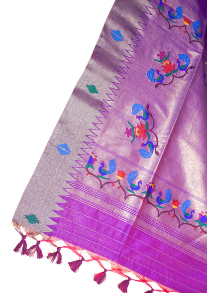 "UTSAV BANARAS 164" Banarasi Royal Purple Peacock Saree