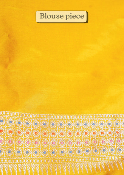 "Virasat 269" Banarasi Ektara Silk Saree With Kadwa Meenakari Work