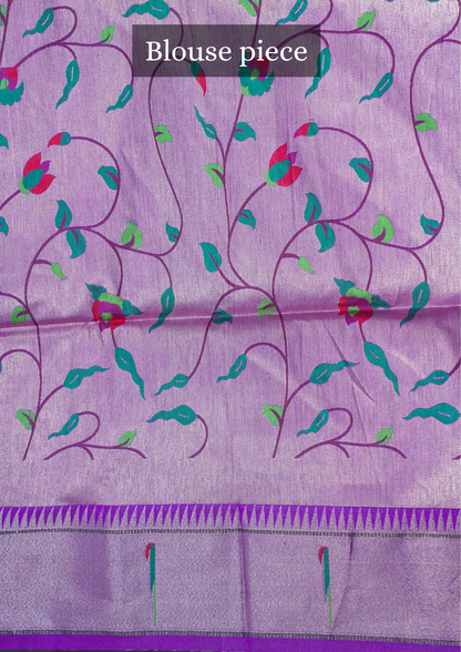 "UTSAV BANARAS 253" Banarasi Peacock Magenta Paithani Silk Saree