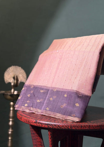 "Founder Choice 018" Banarasi Rich Tusser Tissue Silk Pure Muslin Saree