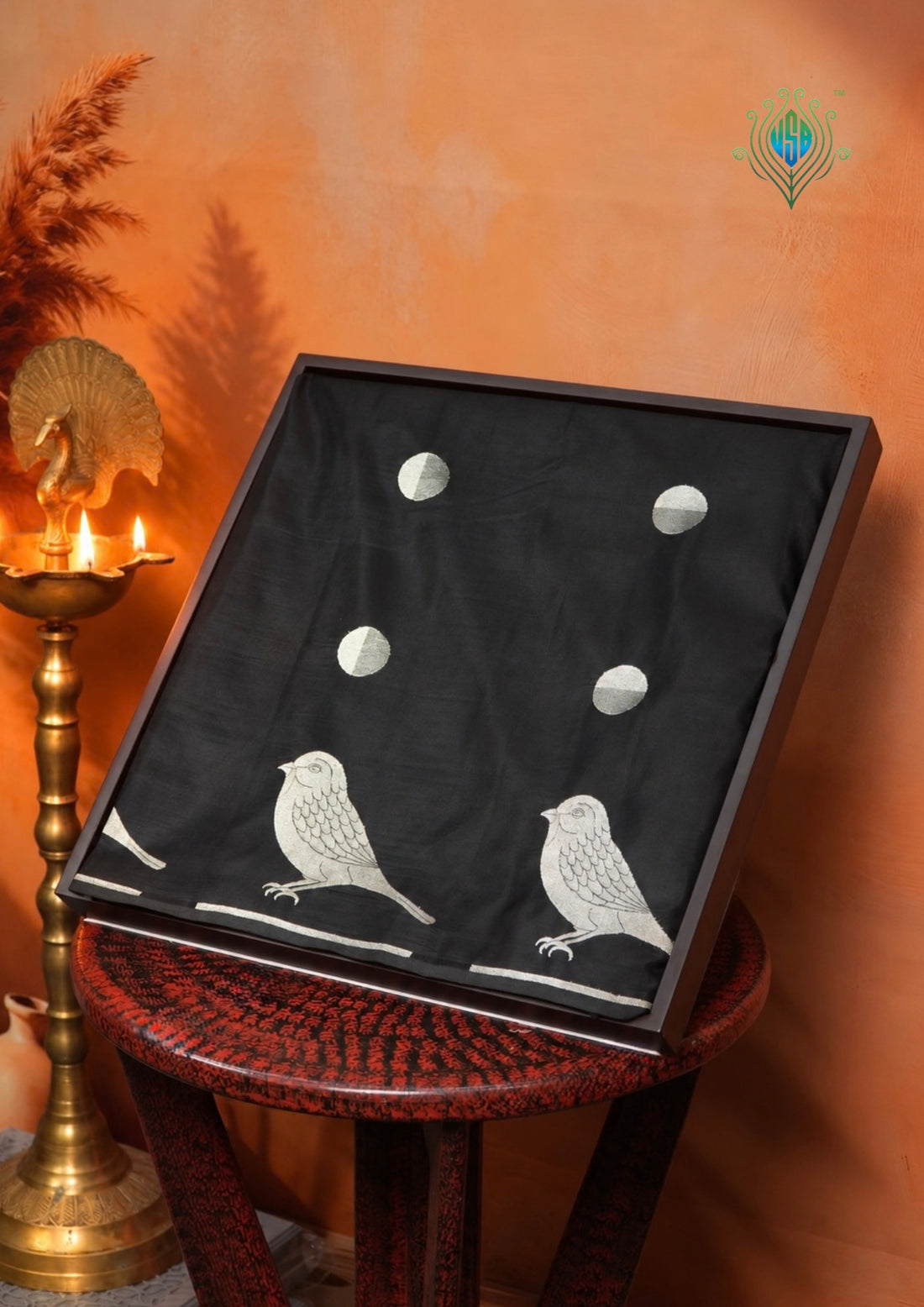 VIRASAT 348: Banarasi Black Handloom Pure Silk Saree