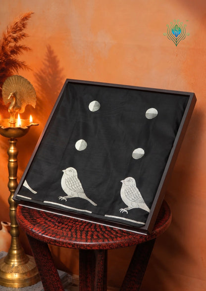VIRASAT 348: Banarasi Black Handloom Pure Silk Saree