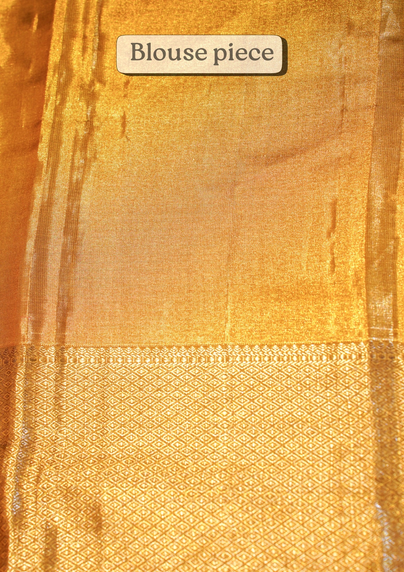"VIRASAT 277" Beautiful Golden Pure Kanjivaram Silk Saree