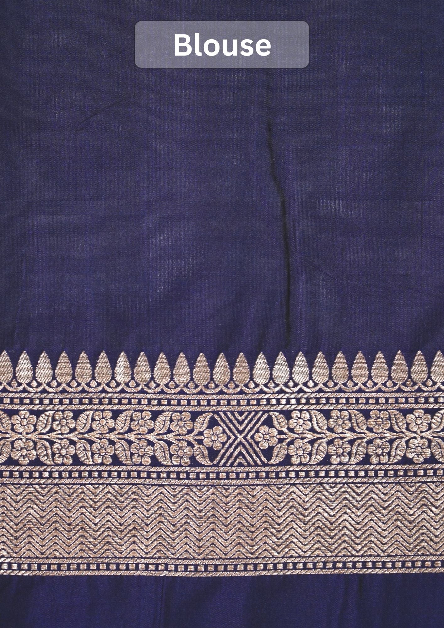 VIRASAT 211A: Pure Handloom Silk Sona Rupa Meenakari Jaal Saree Ink Blue