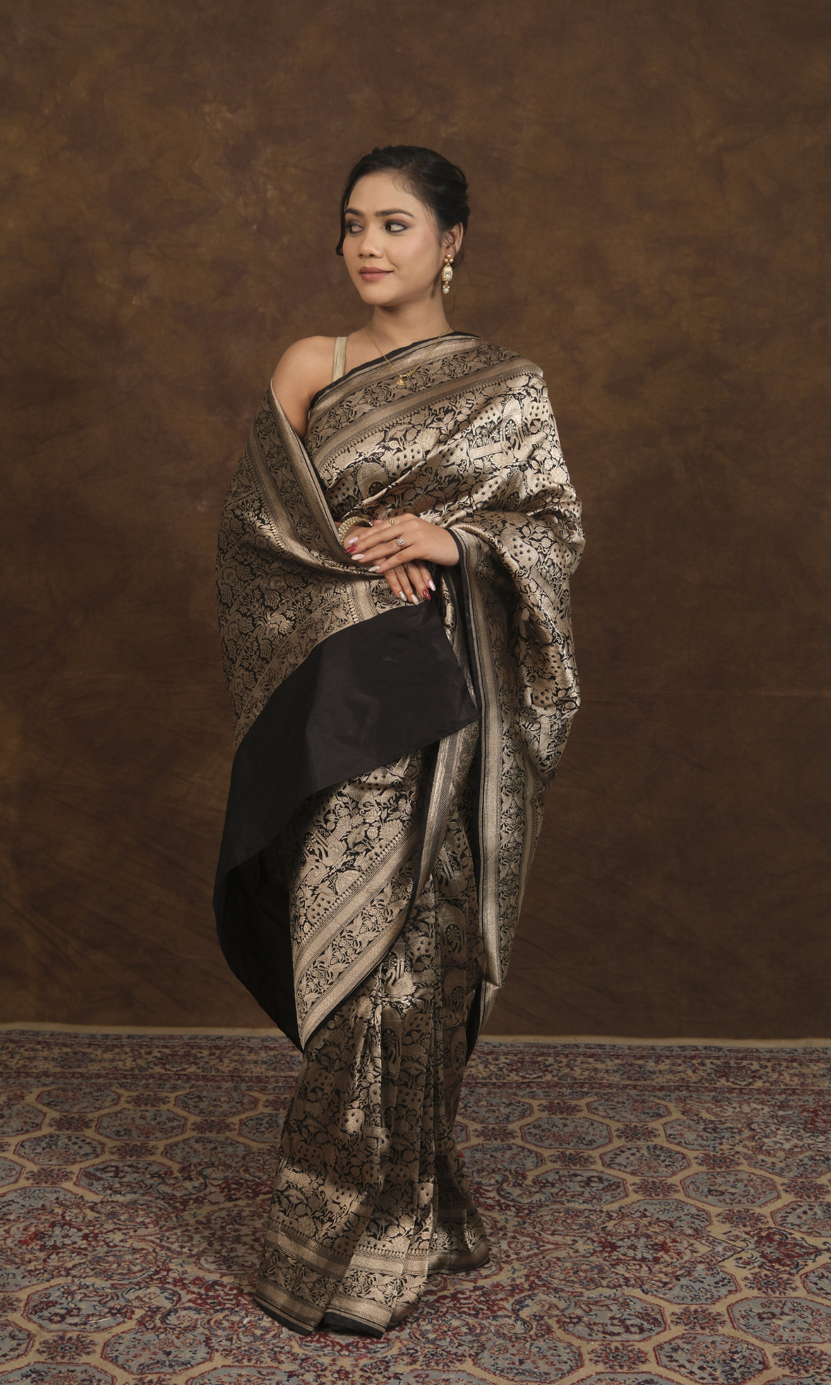 Pichwai Pure Banarasi Handloom Silk Brocade Saree: A Masterpiece of Jamewar Technique