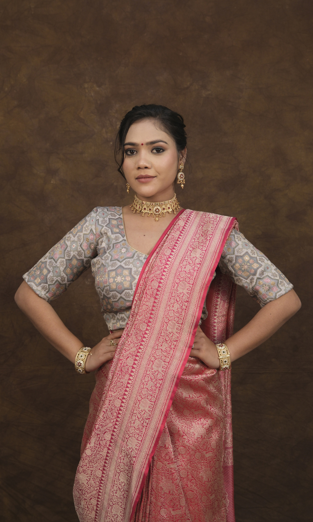 "VIRASAT 165" A Banarasi Brocade Masterpiece Saree - Where Nature Comes Alive
