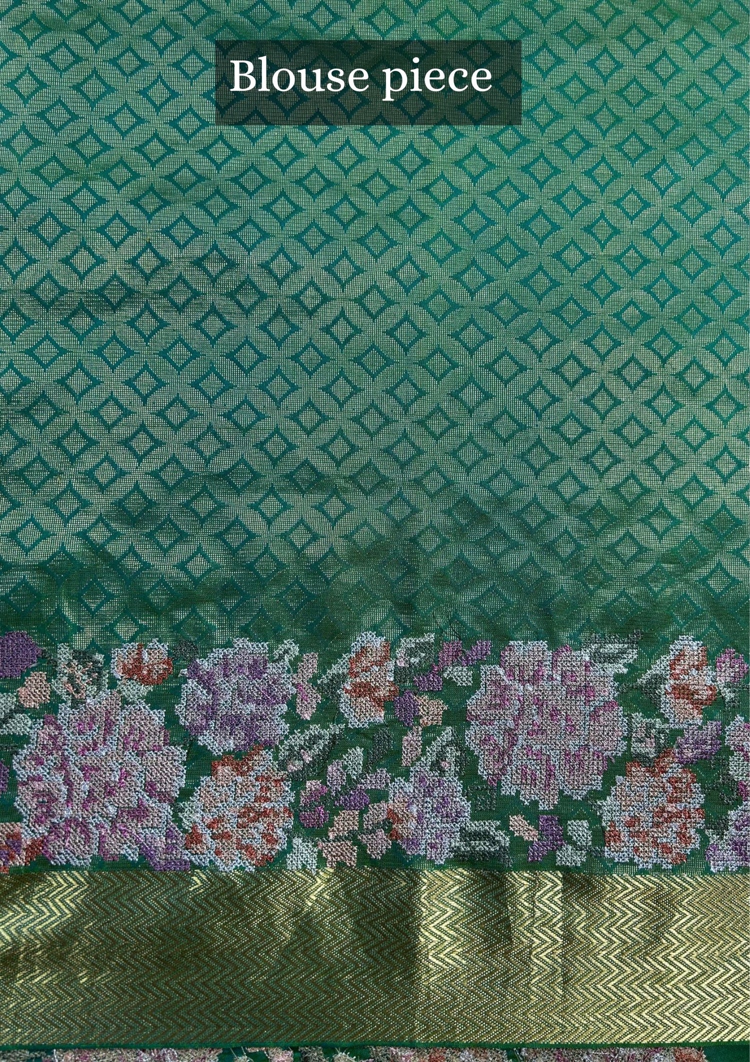 VIRASAT 322: Dhup Chhaon Handwoven Pure Silk Saree With Cross Stitch