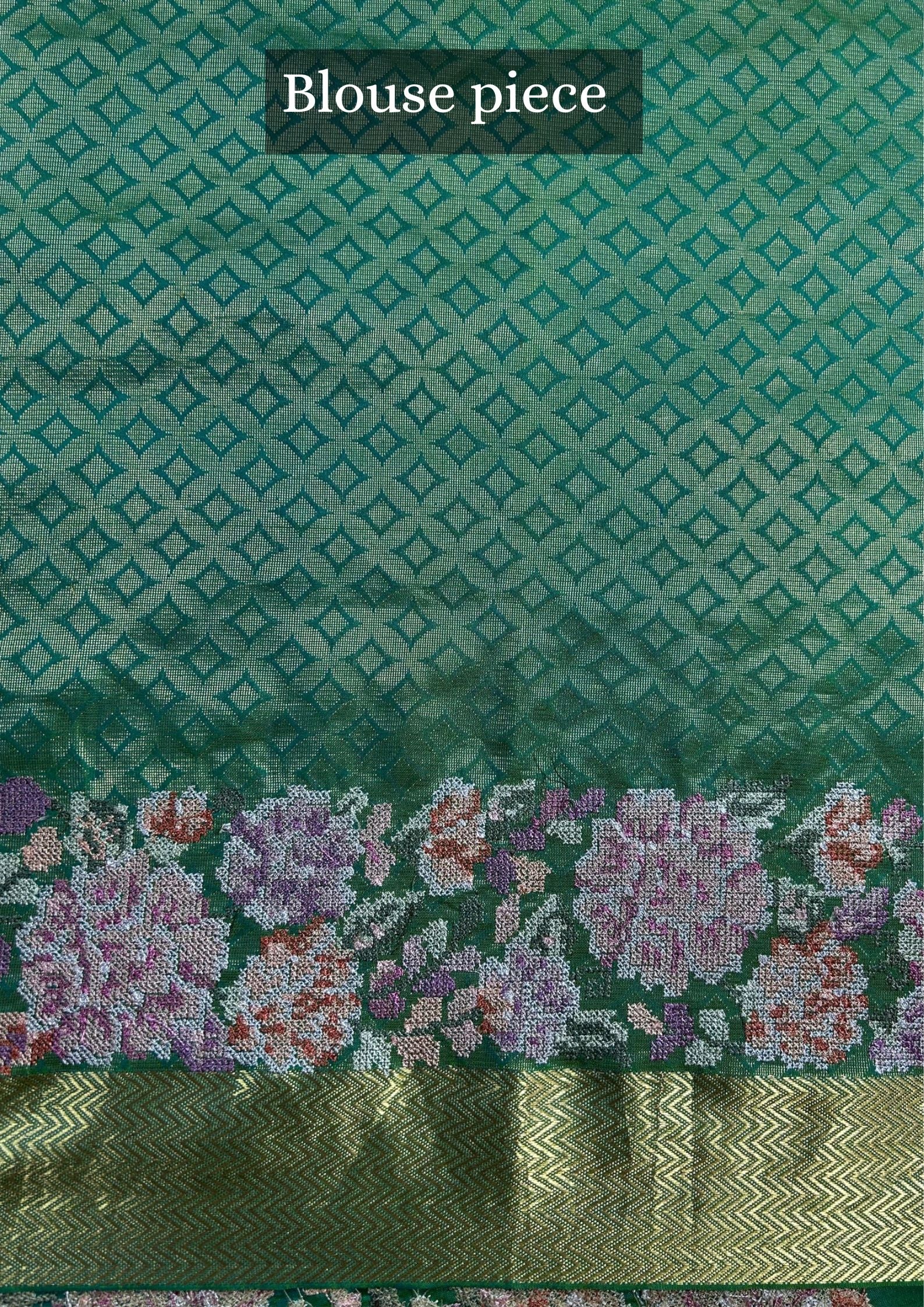 VIRASAT 322: Dhup Chhaon Handwoven Pure Silk Saree With Cross Stitch