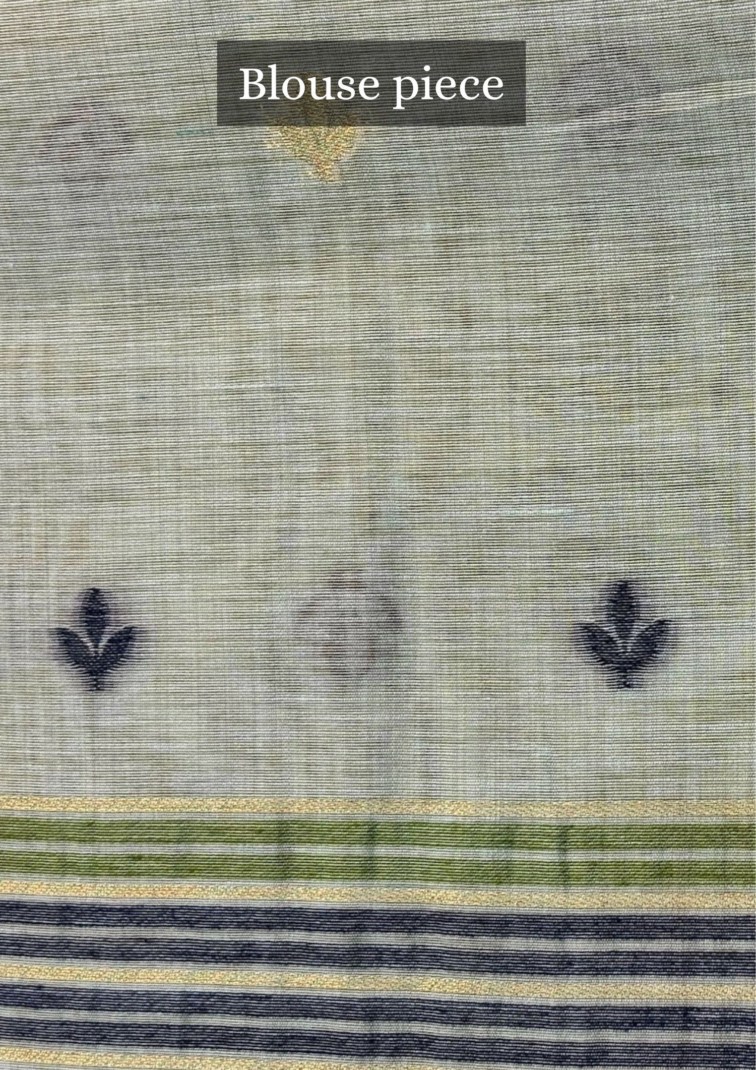 Utsav Banaras 377: Mint Green Handwoven Jamdani Saree with Elegant Bird &amp; Floral Jaal
