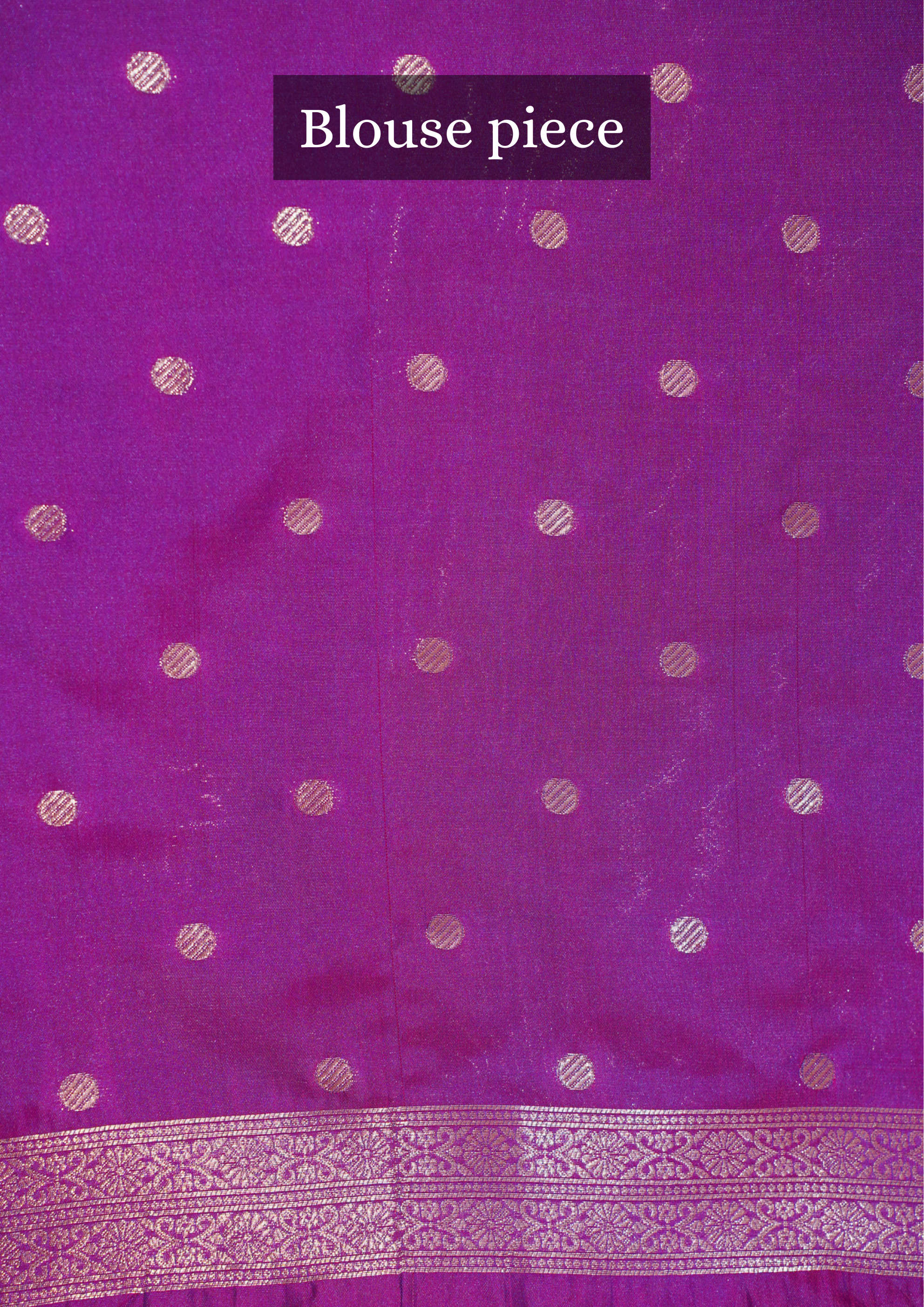 UTSAV BANARAS 310 Rose Deep Pink Raw Silk Banarasi Saree with Zari Polka Dot &amp; Deer Border