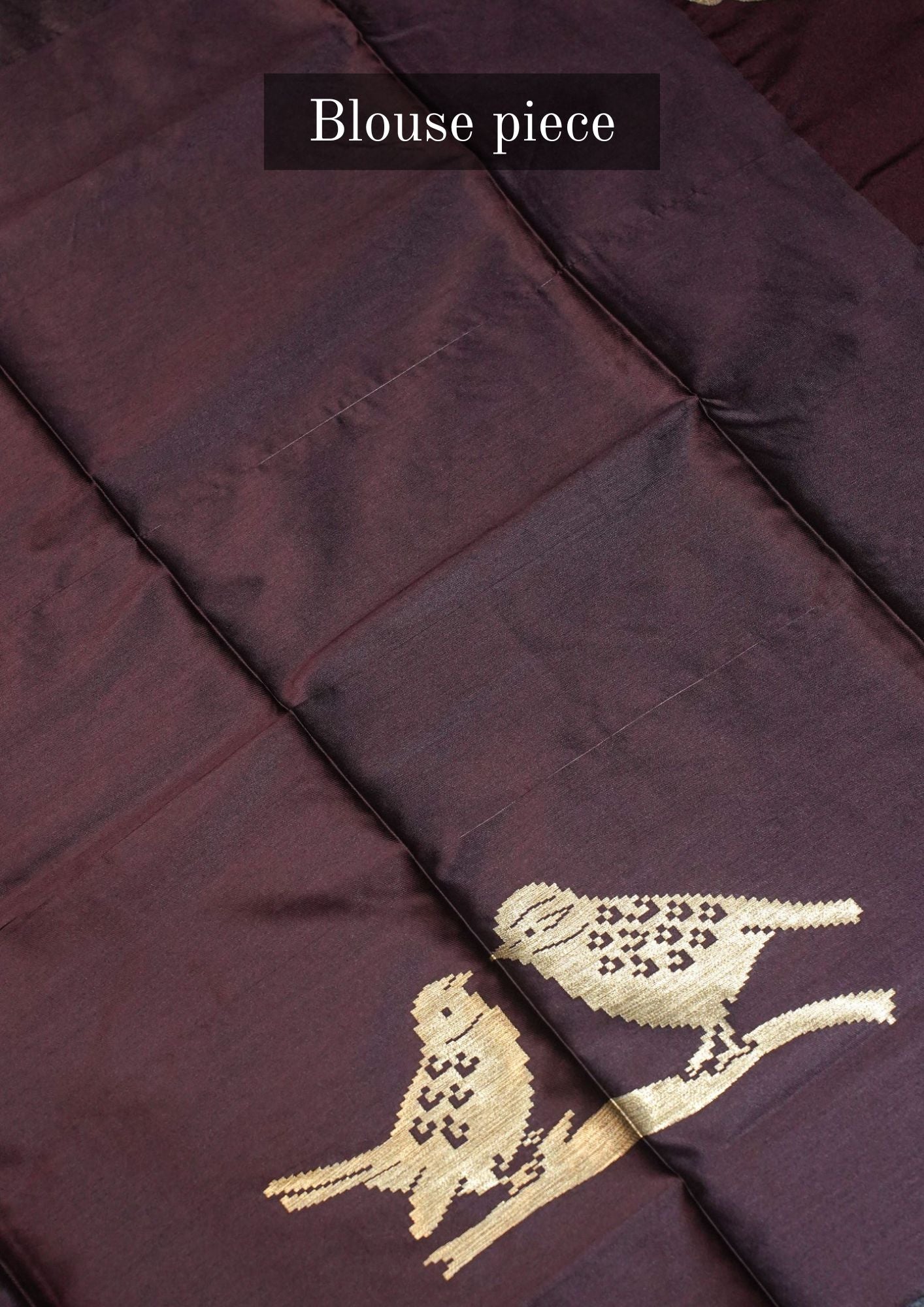 "UTSAV BANARAS 111" Banarasi Dark Brown Raw Silk With Bird Border Saree
