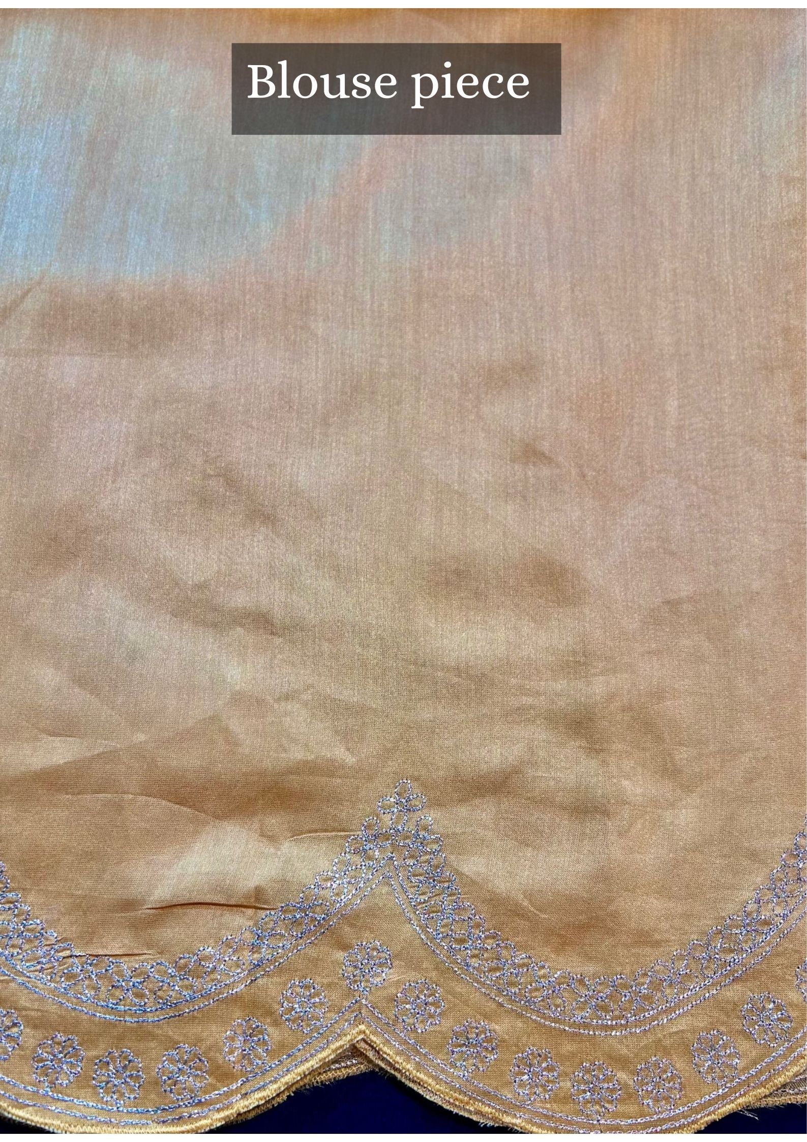 VIRASAT 323: Handwoven Pure Kora Silk Saree with British Colony Silk Work &amp; Silver Zari Stripes