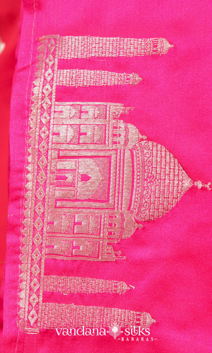 Unique Ajooba Banarasi Soft Silk Saree: Inspired by the Taj