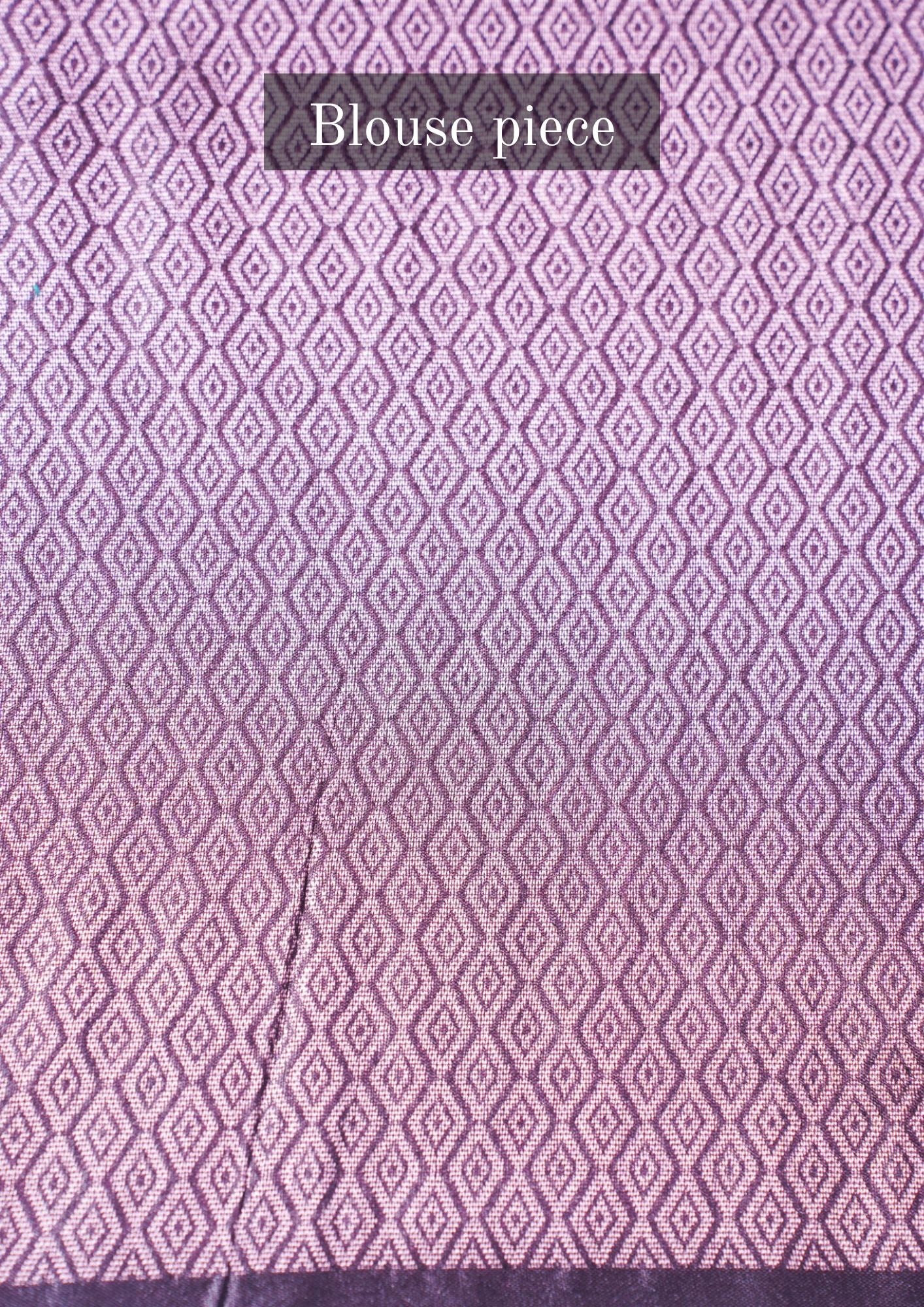 "UTSAV BANARAS 211" Banarasi Elegant Purple Raw Mango Silk Saree With Zari Buta