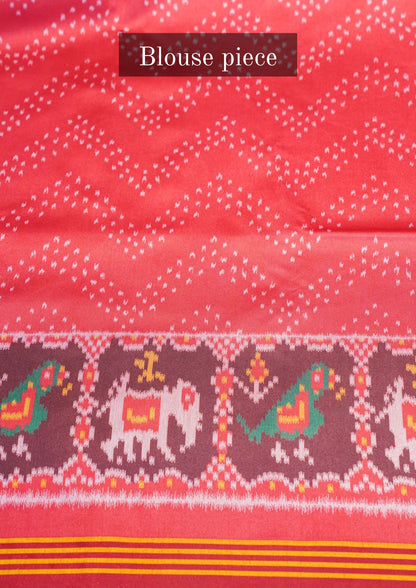 "UTSAV BANARAS 174" Banarasi Vibrant Red Patola Silk Saree
